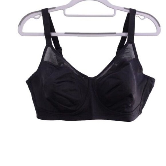 Playtex Women's 18 Hour Smoothing Minimizer Bra Black Size 38D US4697 - Picture 1 of 6